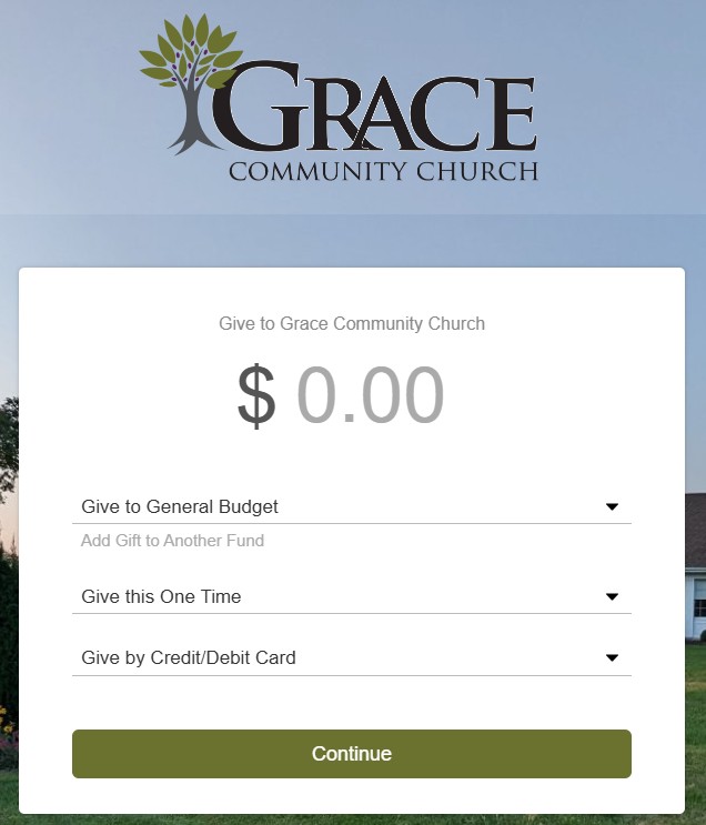 Online giving example